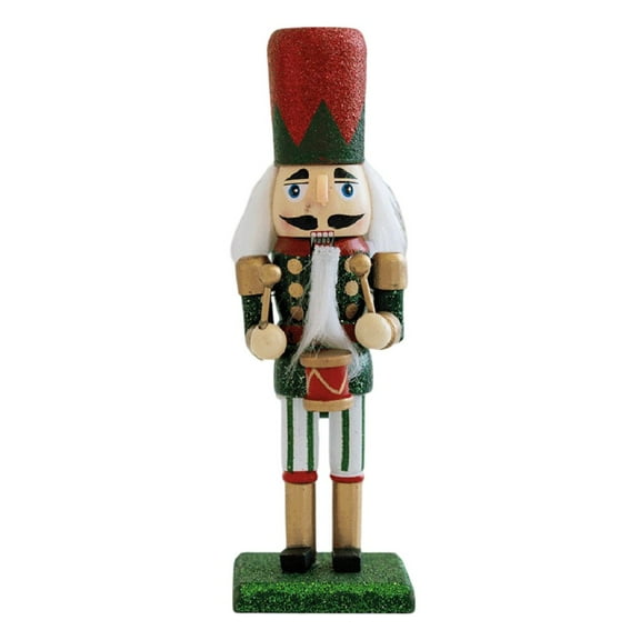Gesuoke 16CM Xmas Nutcracker Music Box Funny Music Box Christmas Gifts Nutcracker Festival Favor Christmas Decoration Kids Gifts, green