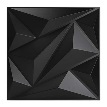 Gesuoke 30x30cm Art 3D Wall Panel DIY Home Decor Ceiling Tiles Background Decal, black