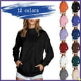 thumbnail image 1 of Wiicoznt Hoodies for Women Solid Color Fall Pullover Long Sleeve Drawstring Hoodies with Pockets Loose Lightweight Oversized Comfy Sweatshirts, 1 of 8
