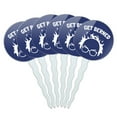 thumbnail image 1 of Get Berned Burned Bernie Sanders Burning Democrat Hair Cupcake Picks Toppers Decoration Set of 6, 1 of 6