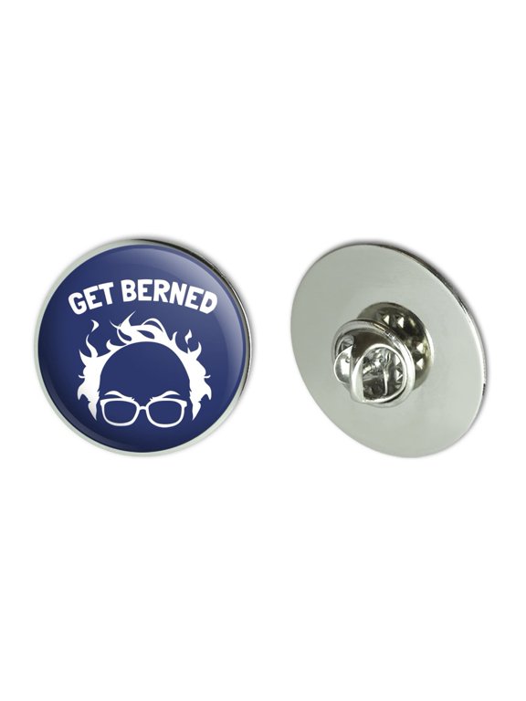 Get Berned Burned Bernie Sanders Burning Democrat Hair Metal 1.1" Tie Tack Hat Lapel Pin Pinback