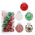 thumbnail image 1 of Get Christmas Ready Matoen 25Pcs Christmas Tree Baubles Shatterproof Plastic Xmas Tree Decorations Christmas Balls Ornament Hanging Pendants Holiday Party Festival Decor (Green), 1 of 6