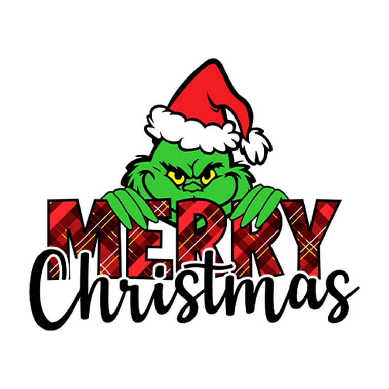 Christmas Grinch Stay Merry T Shirt Iron on Transfer Decal