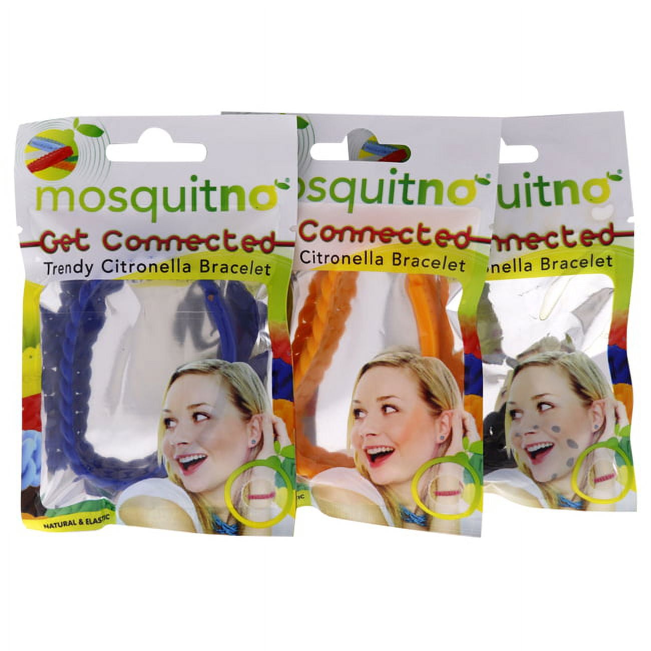 Get Connected Citronella Bracelet Set by Mosquitno for Unisex 3 Pc