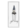 thumbnail image 1 of Get Cozy Sipping Coffee Gnome Fairy Tales & Fantasy Graphic Art White Framed Art Print Wall Art, 1 of 7
