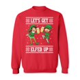 thumbnail image 1 of Get Elfed Up Funny Christmas Crewneck Sweatshirt, M, Red, 1 of 2
