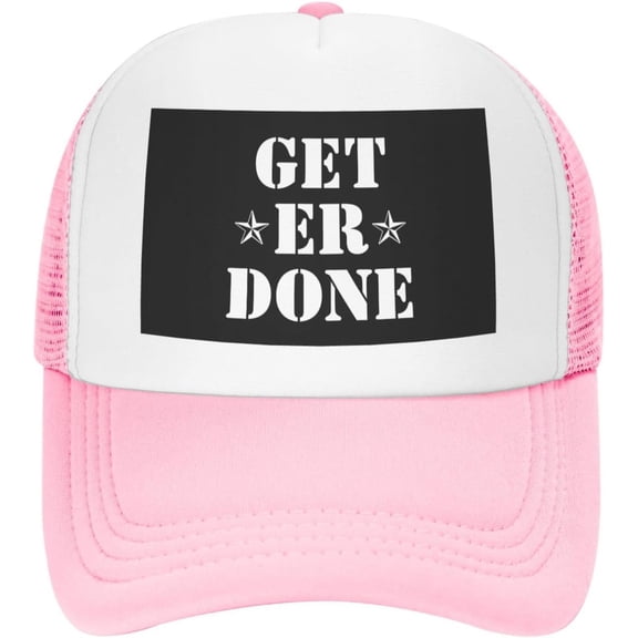 Get Er Done Mesh Hat Men Women Baseball Cap Trucker Hat Sports Cap