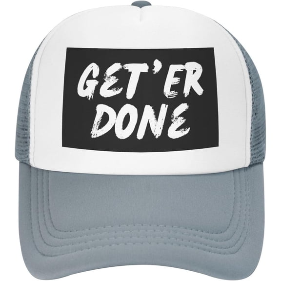 Get Er Done Mesh Hat Men Women Baseball Cap Trucker Hat Sports Cap