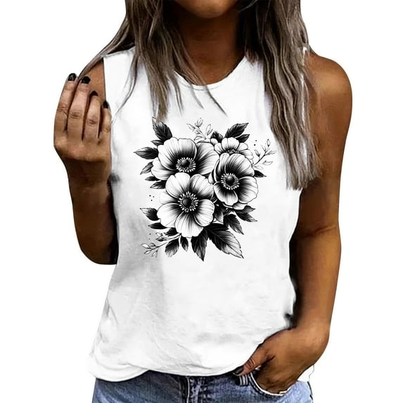 Get It Fast VOESLSOO Cute Summer Knitted Tops For Women Plus Size White Cotton Tank Top Women Trendy Tunic Tops For Women 2026 Womens Tops Casual Women Blouses