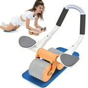 Get Fit & Strong with Auto Rebound Ab Wheel + Yoga Mat - Perfect for Men & Women!