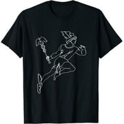 Get Godly Style with Hermes: Simplistic One-Stroke Artwork on a T-Shirt