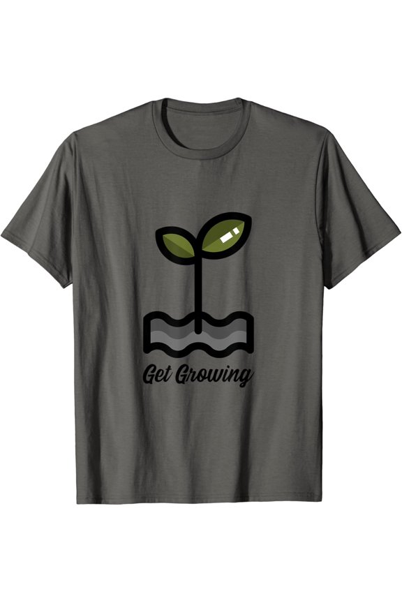 Get Growing Gardening Sprout Design T Shirt All Size S-5XL