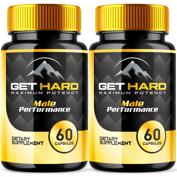 Get Hard Max Strength Male Support Vitamin Supplement Men's Wellness 120 Capsules