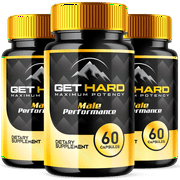 Get Hard Max Strength Male Support Vitamin Supplement Mens Wellness 180 Capsules