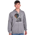 thumbnail image 1 of Get High New Mexico Hot Air Balloon Zip Up Hoodie Men's Women's Brisco Brands S, 1 of 5