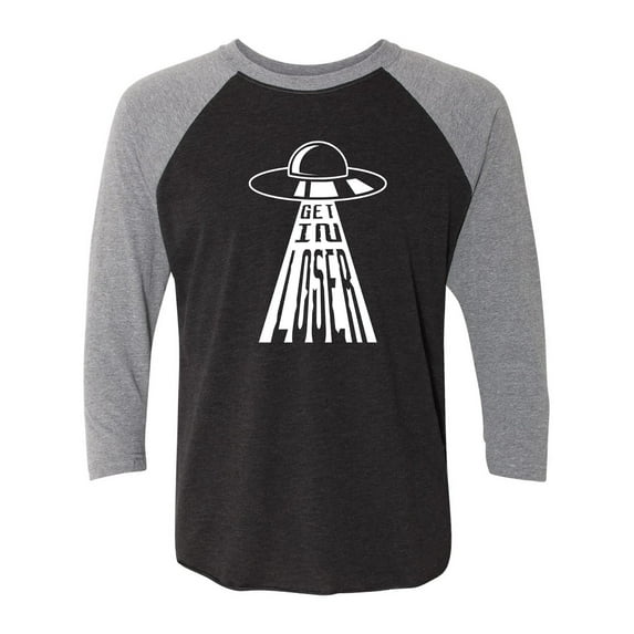 Get In Loser (UFO) Unisex 3/4 Sleeve Baseball Raglan Tee