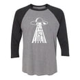 thumbnail image 1 of Get In Loser (UFO) Unisex 3/4 Sleeve Baseball Raglan Tee, 1 of 2
