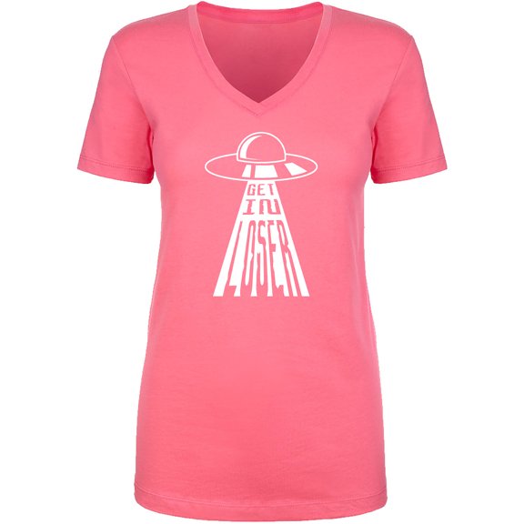 Get In Loser (UFO) Womens V-Neck T-Shirt