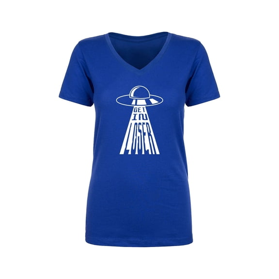 Get In Loser (UFO) Womens V-Neck T-Shirt