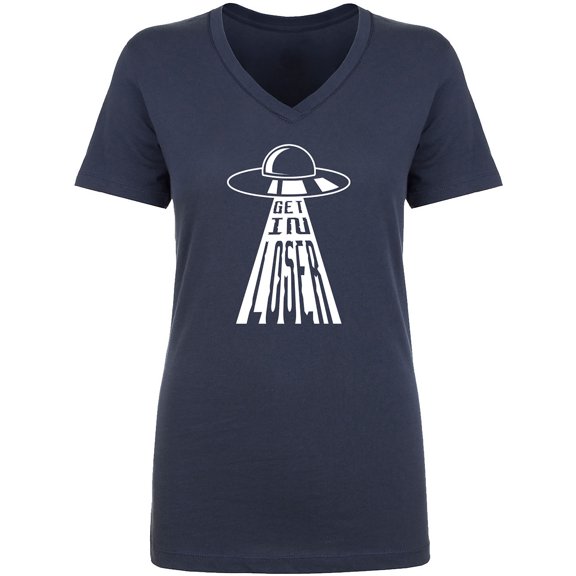 Get In Loser (UFO) Womens V-Neck T-Shirt