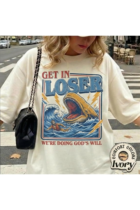 Get In Loser We’re Doing God’s Will , Funny Bible Meme for Christian Guys, Biblical Meme Png