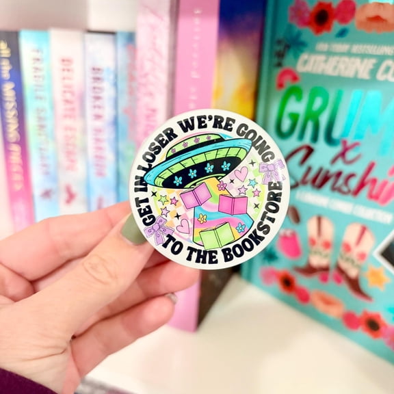 Get In Loser Were Going to the Bookstore Phone Grip|Bookish Phone Stand|UFO phone grip|Get in