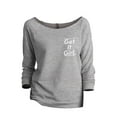 thumbnail image 1 of Get It Girl Women's Fashion Slouchy 3/4 Sleeves Raglan Sweatshirt Sport Grey Small, 1 of 3