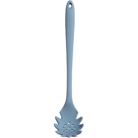 GIR Get It Right Silicone Spaghetti Spoon, Heat Resistant Pasta Spoon, Nonstick Safe Pasta Server Kitchen Utensil for Cooking, 13 Inch, Slate