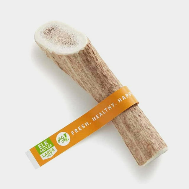 Get Joy Elk Antler Split Natural Dog Chew, Large 57 Inches, Odor Free