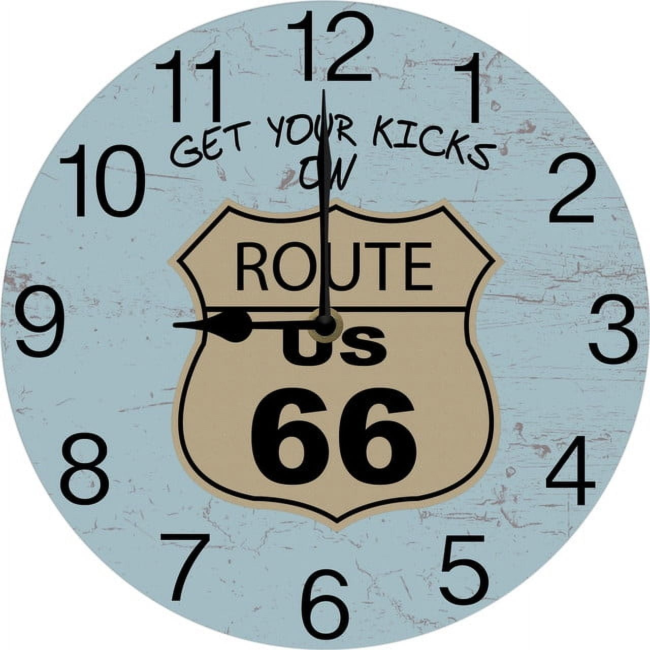 Get Your Kicks on Route 66 Wall Clock Road Trip Souvenir Gift for Man ...