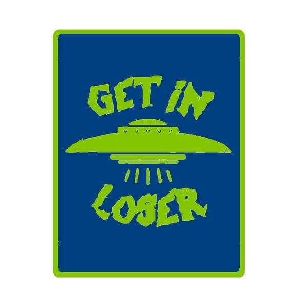 Get In Loser Decorative Car Truck Decal Window Sticker Vinyl Die-Cut Vacation Travel Souvenir X-File Unexplained Mysteries Space Ship UFO Flying Saucer Cryptid Sasquatch