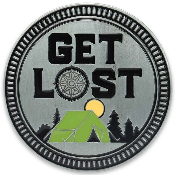 Get Lost Adhesive Metal Car Emblem for Car, Truck, or Trailer