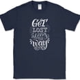 thumbnail image 1 of Get Lost Along The Way T-Shirt Adventure Camping Hiking RV Travel Tee - Navy, 2XL, 1 of 1
