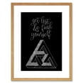 thumbnail image 1 of Get Lost Find Yourself Triangle Geometric Framed Wall Art Print, 1 of 5