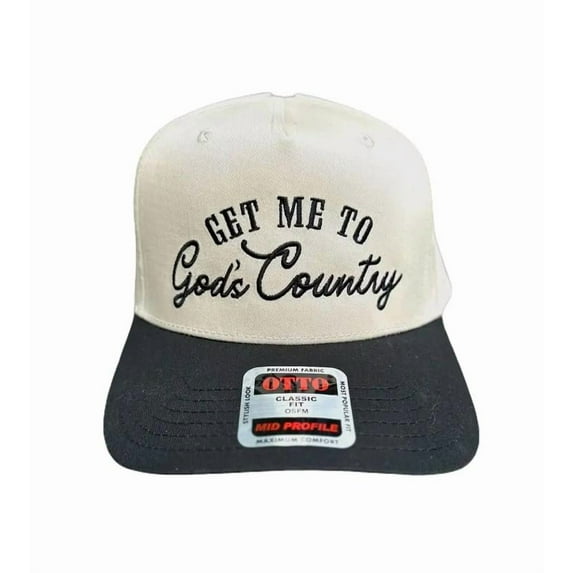 Get Me To God's Country Hat, Country Western Trucker Hat, Retro Trucker Hat, Adjustable Snapback for All-Day Comfort