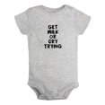 thumbnail image 1 of Get Milk Or Cry Trying Funny Rompers For Babies, Newborn Baby Unisex Bodysuits, Infant Jumpsuits, Toddler 0-24 Months Kids One-Piece Oufits (Gray, 18-24 Months), 1 of 4