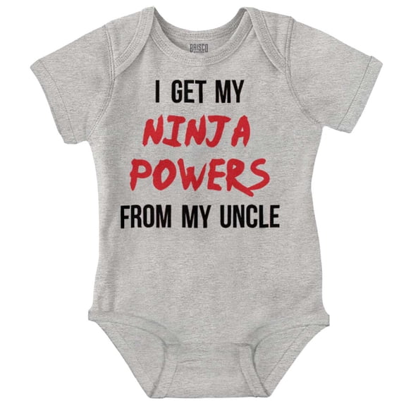 Get My Ninja Powers From My Uncle Romper Boys or Girls Infant Baby Brisco Brands 24M