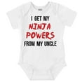 thumbnail image 1 of Get My Ninja Powers From My Uncle Romper Boys or Girls Infant Baby Brisco Brands 24M, 1 of 6