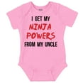 thumbnail image 1 of Get My Ninja Powers From My Uncle Romper Boys or Girls Infant Baby Brisco Brands 6M, 1 of 6