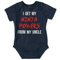 thumbnail image 1 of Get My Ninja Powers From My Uncle Romper Boys or Girls Infant Baby Brisco Brands NB, 1 of 7