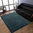 thumbnail image 1 of Get My Rugs  8 x 10 ft. Hand Knotted Loom Silk Mix Contemporary Rectangle Area Rug - Dark Green, 1 of 1