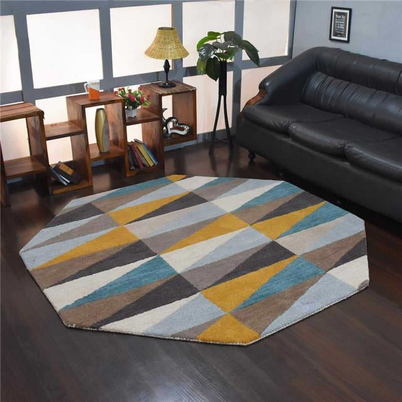 Get My Rugs 8 x 8 ft. Hand Tufted Wool Geometric Octagon Area Rug ...