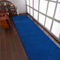 thumbnail image 1 of Get My Rugs  Hand Knotted Loom Silk Mix Solid Runner Area Rug - Dark Blue - 2' 6in. x 10', 1 of 1