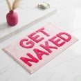 thumbnail image 1 of Get Naked Bath Mat - 17" x 24" Absorbent Soft Hot Pink Bath Rug, Machine Washable Non Slip Shower Rug for Bathroom pink, 1 of 7
