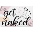 thumbnail image 1 of Get Naked Bath Mat Cute Bathroom Rugs Pink Bath Mat for Bathroom Decor Funny Bath Mat Non-Slip Thick Microfiber Bath Rug Machine Washable 32 x 20 Inch, Multicolor, 1 of 6