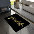 thumbnail image 1 of Get Naked Bath Mat,Gold Black Absorbent Non-Slip Bathroom Rugs Thin fit Under Door Bathroom Floor Mats for Bathtub, Shower Room, Sink, 1 of 6