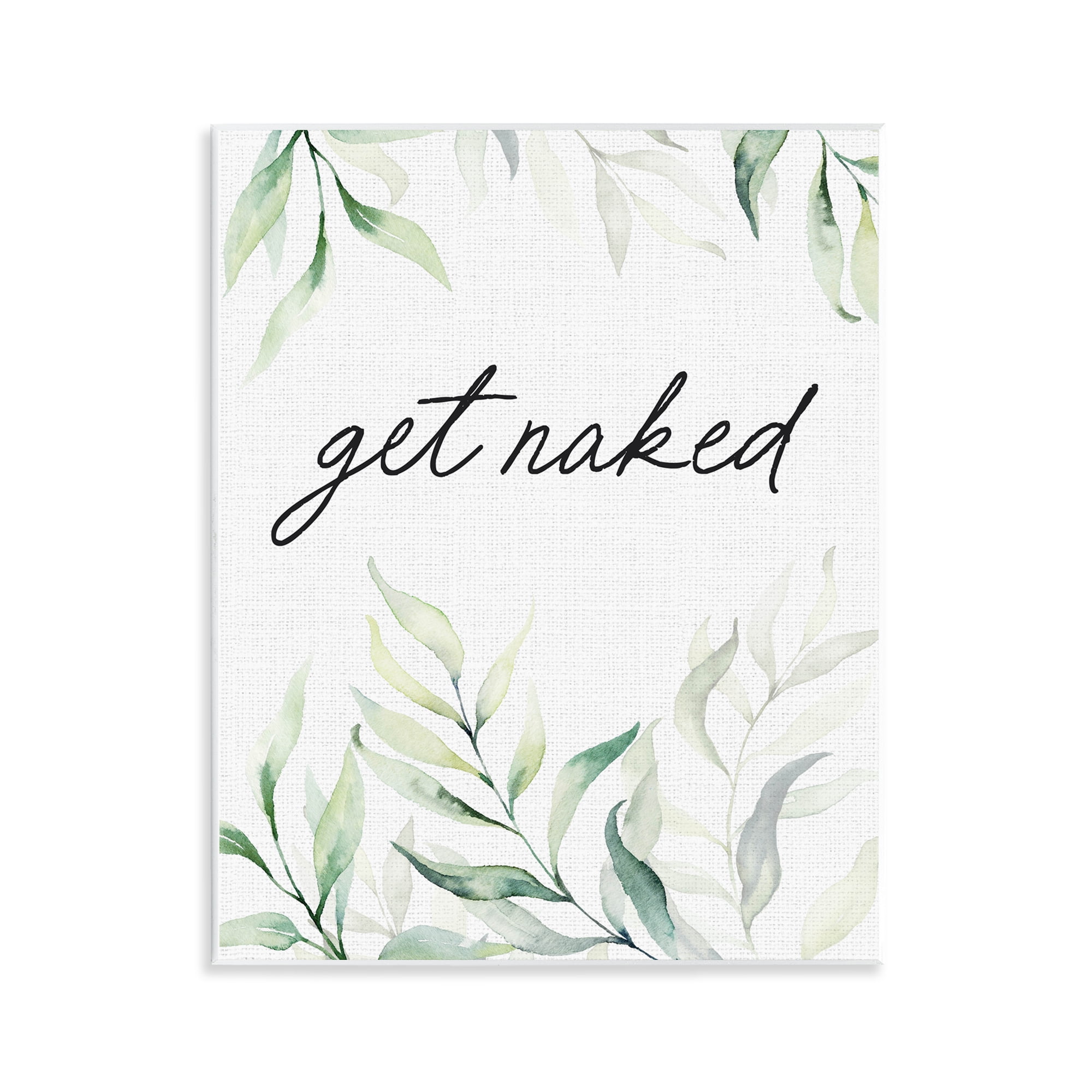 Get Naked Bathroom Herbs Wall Plaque Art, design by Lettered and Lined