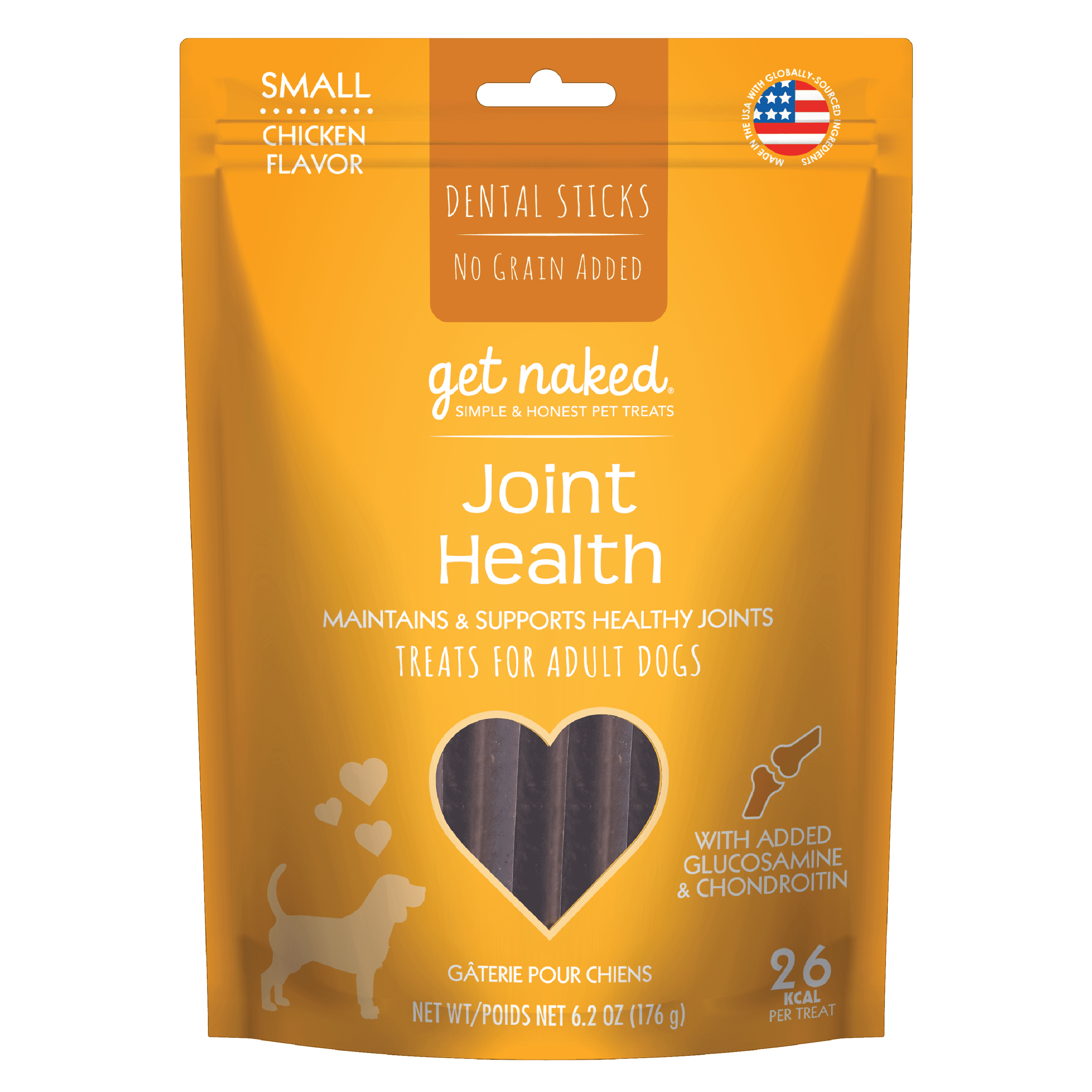 Get Naked Dental Chew Sticks Dog JOINT HEALTH SMALL 6.2 oz