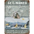 thumbnail image 1 of Get Naked Just Kidding This is A Half Bath Goat Vintage Tin Sign Goat Lover Gift Bathroom Decor Plate Plaque Metal Tin Sign Birthday Anniversary Housewarming Gift 12"x16", 1 of 8