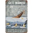 thumbnail image 1 of Get Naked Just Kidding This is A Half Bath Giraffe Art Vintage Tin Sign Giraffe Lover Gift Bathroom Decor Plate Plaque Metal Tin Sign Birthday Anniversary Housewarming Gift 12"x8", 1 of 8